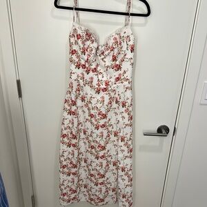 House of CB Charlotte Rose Print Corset Midi Sundress